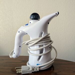 Compact White Handheld Steamer